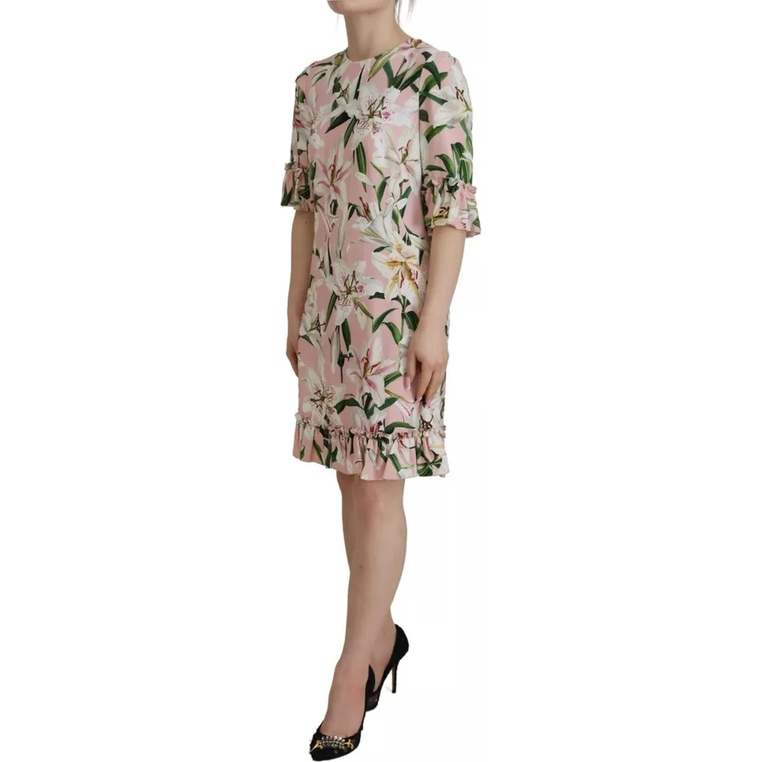 Pink Lily Viscose Sheath Knee Length Dress