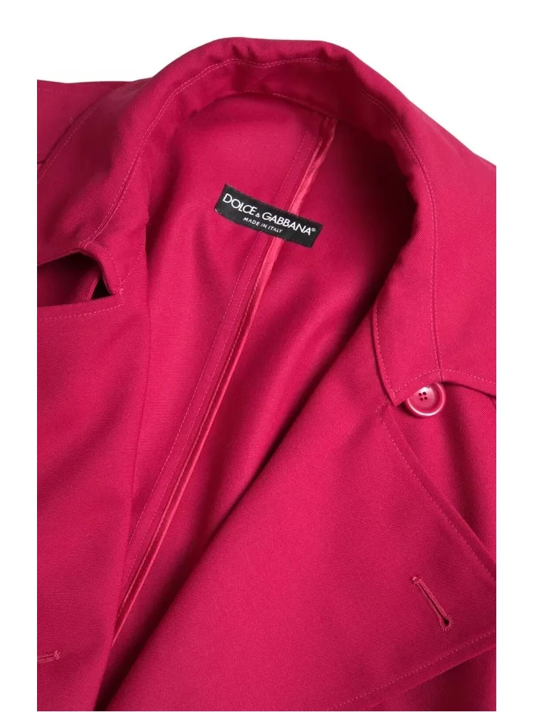Dark Pink Double Breasted Trench Coat Jacket alternative