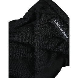 Black Quilted Nylon Wrist Length Mitten Gloves
