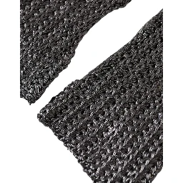 Gray Viscose Knitted Finger Less Gloves