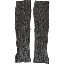 Gray Viscose Knitted Finger Less Gloves