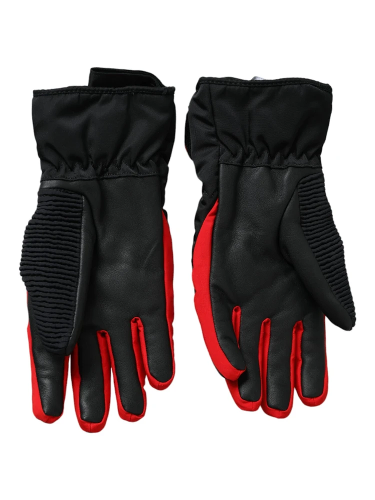 Black Red Nylon Wrist Length Gloves alternative