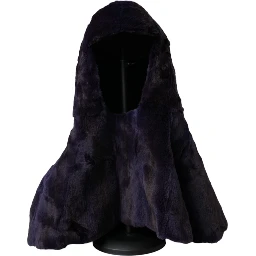 Black Weasel Fur Whole Head Wrap Hat
