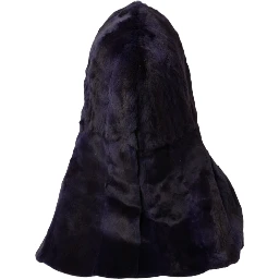 Black Weasel Fur Whole Head Wrap Hat