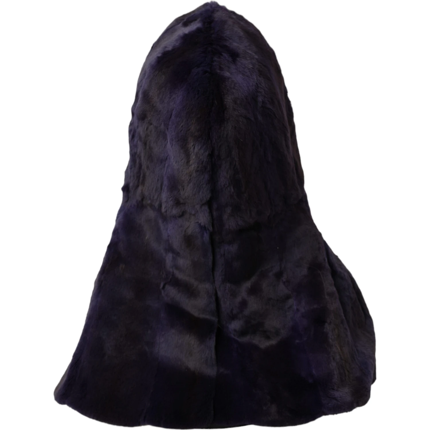 Black Weasel Fur Whole Head Wrap Hat