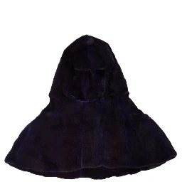 Black Weasel Fur Whole Head Wrap Hat