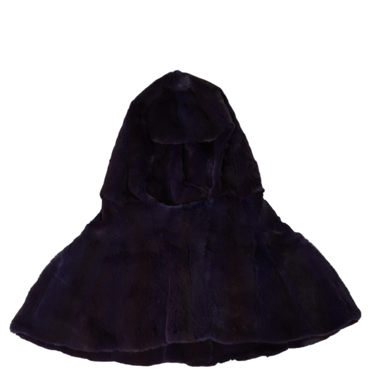 Black Weasel Fur Whole Head Wrap Hat
