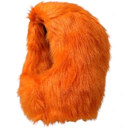 Orange Faux Fur Whole Head Wrap Hat