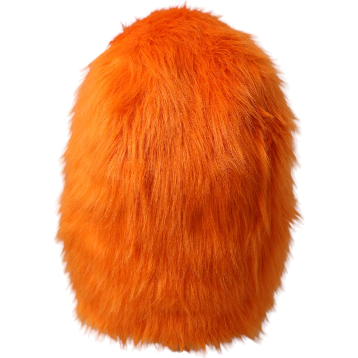 Orange Faux Fur Whole Head Wrap Hat