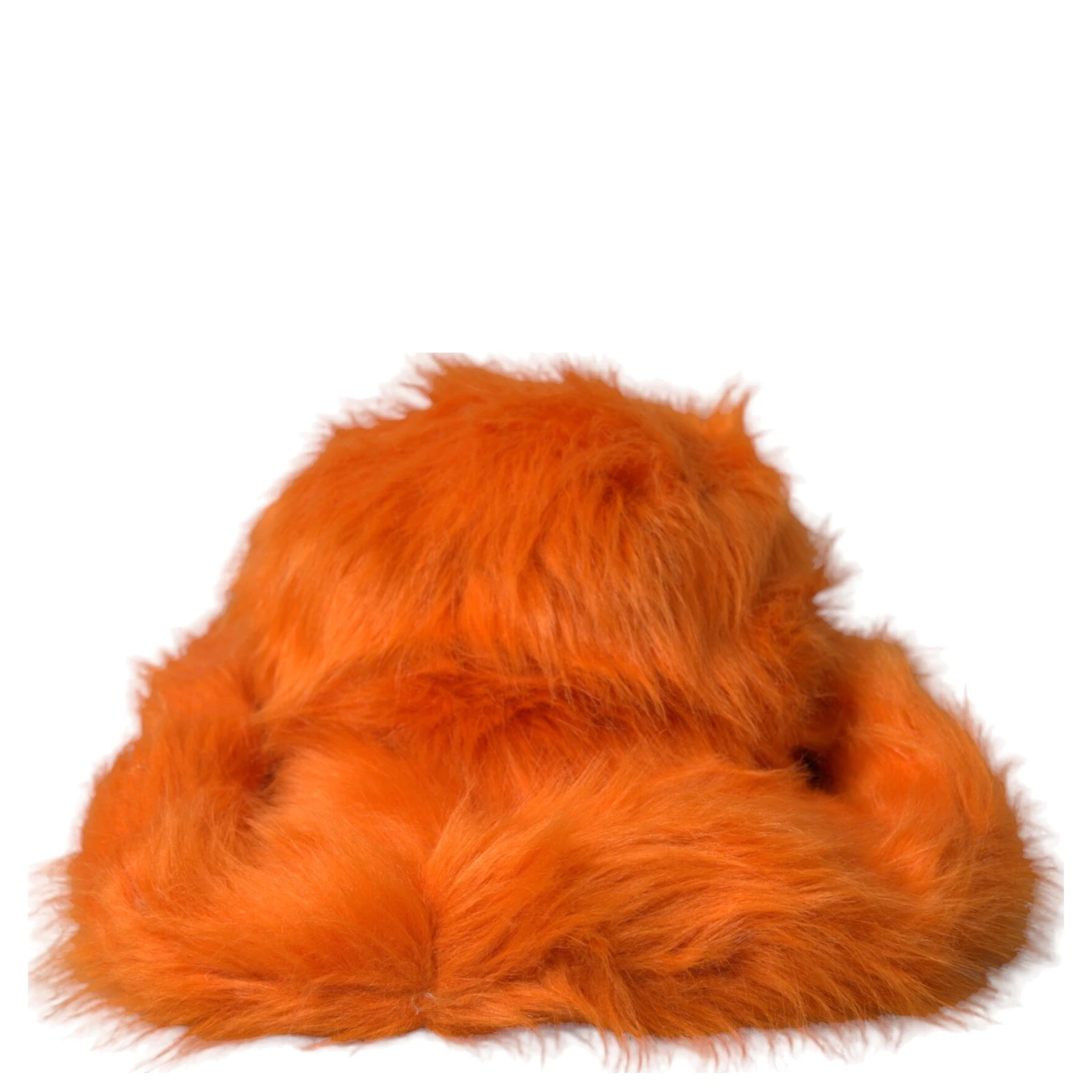 Orange Faux Fur Polyester Fedora Hat