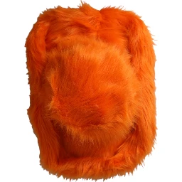 Orange Faux Fur Polyester Fedora Hat