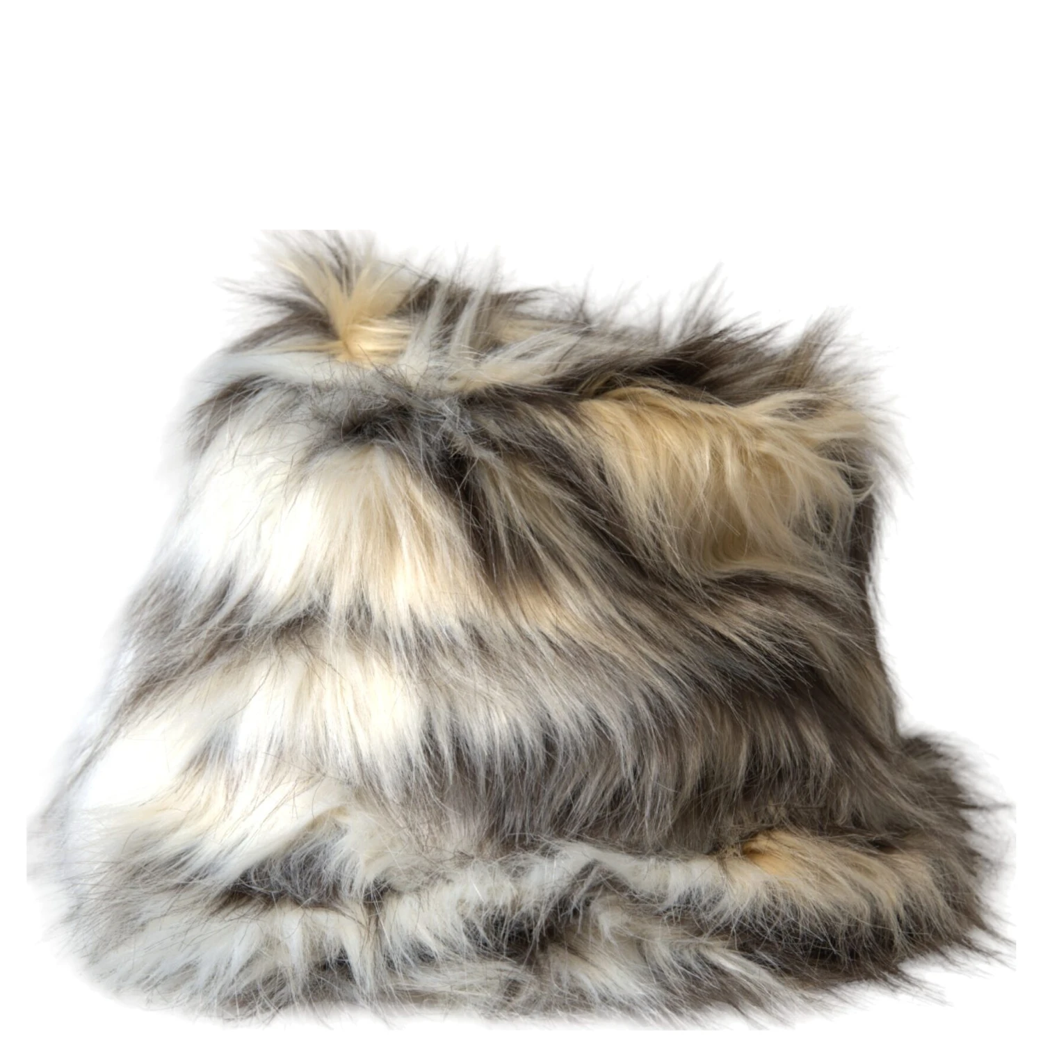 Multicolor Acrylic Fur Women Bucket Hat
