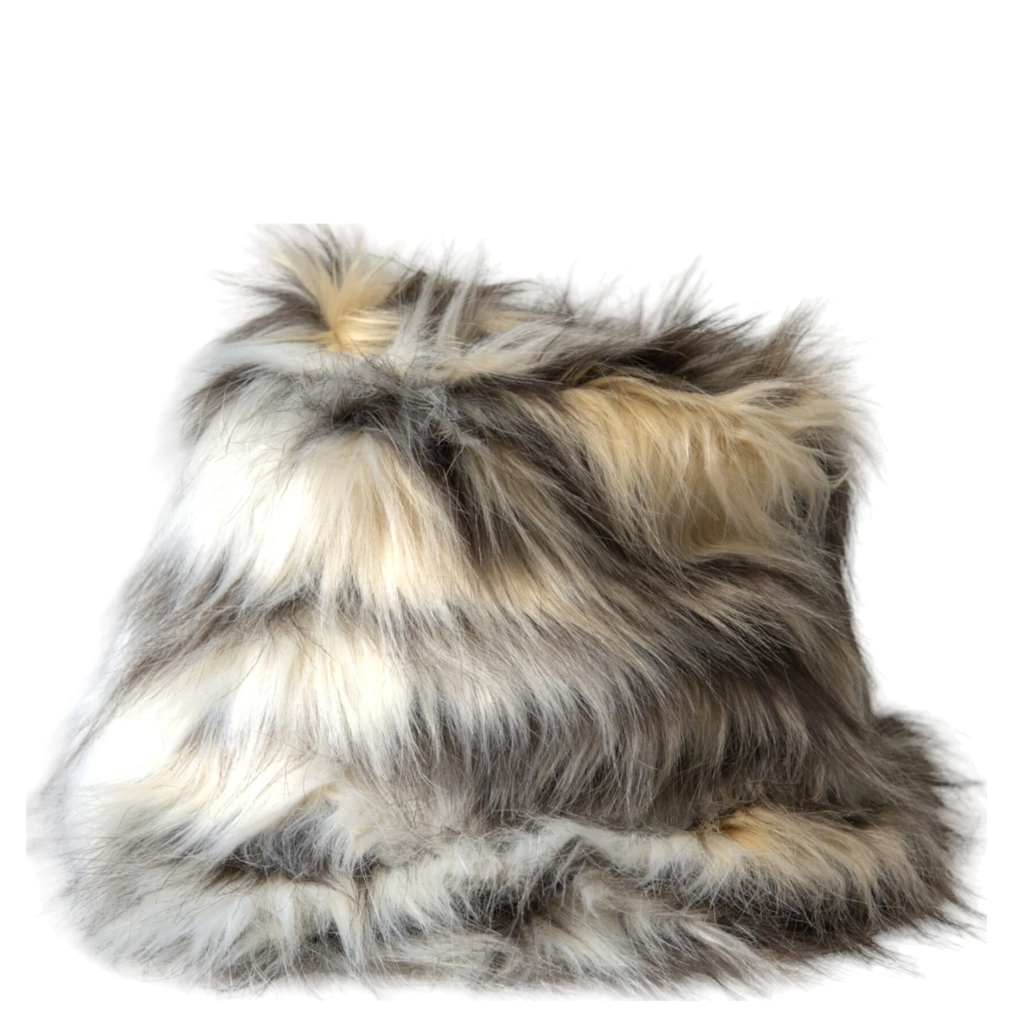 Multicolor Acrylic Fur Women Bucket Hat