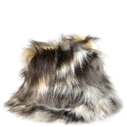 Multicolor Acrylic Fur Women Bucket Hat