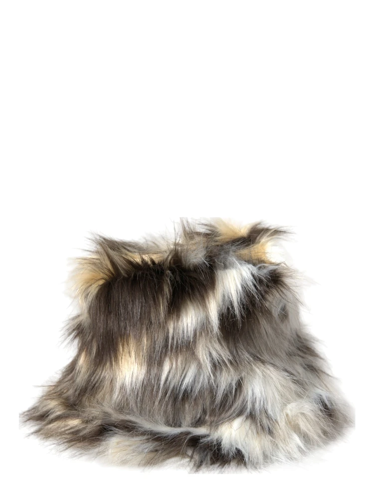Multicolor Acrylic Fur Women Bucket Hat alternative