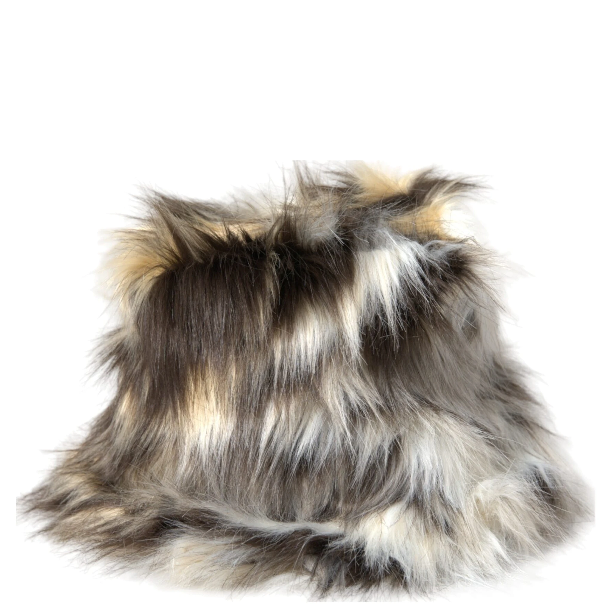 Multicolor Acrylic Fur Women Bucket Hat