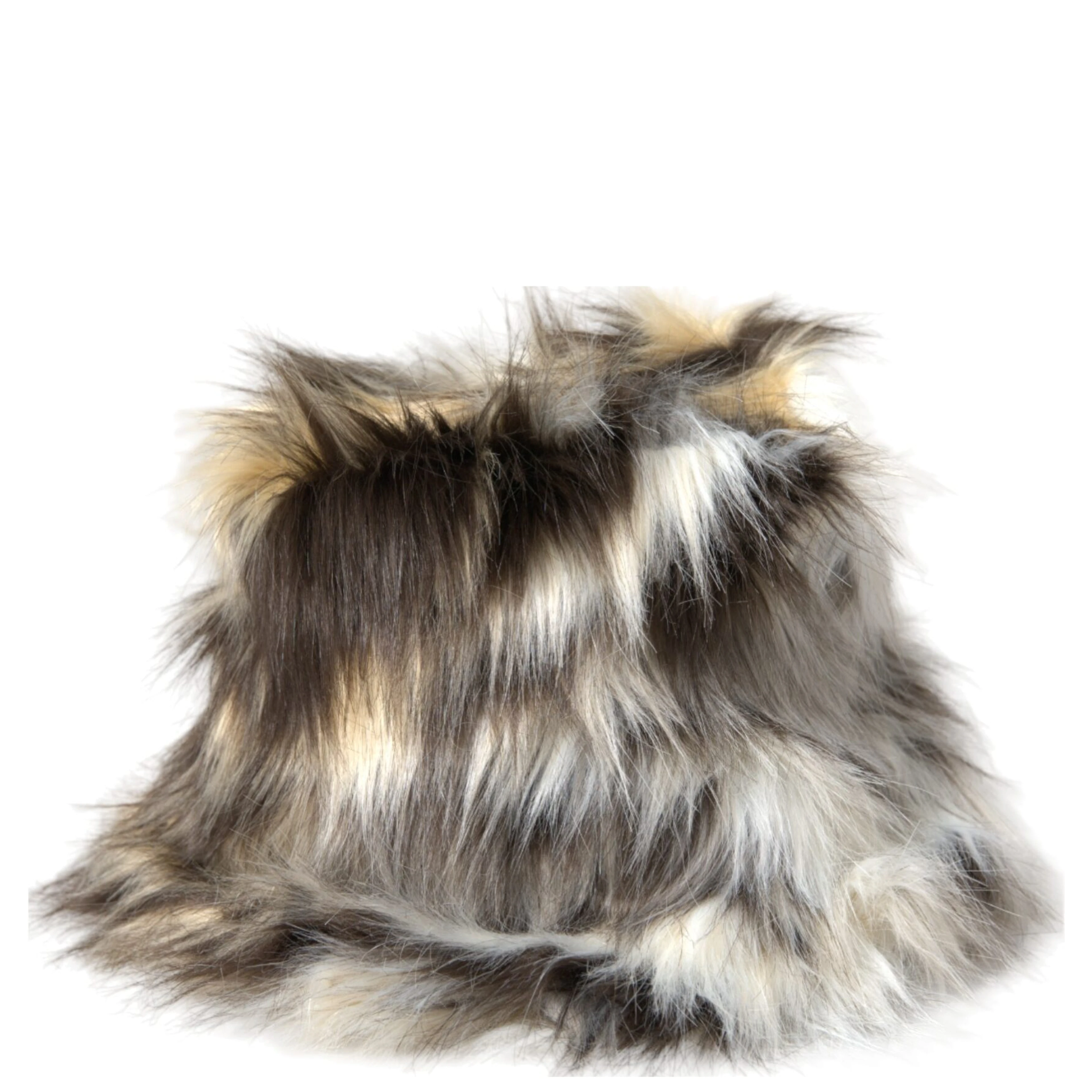 Multicolor Acrylic Fur Women Bucket Hat