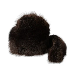 Women Brown Raccoon Fur Bucket Hat