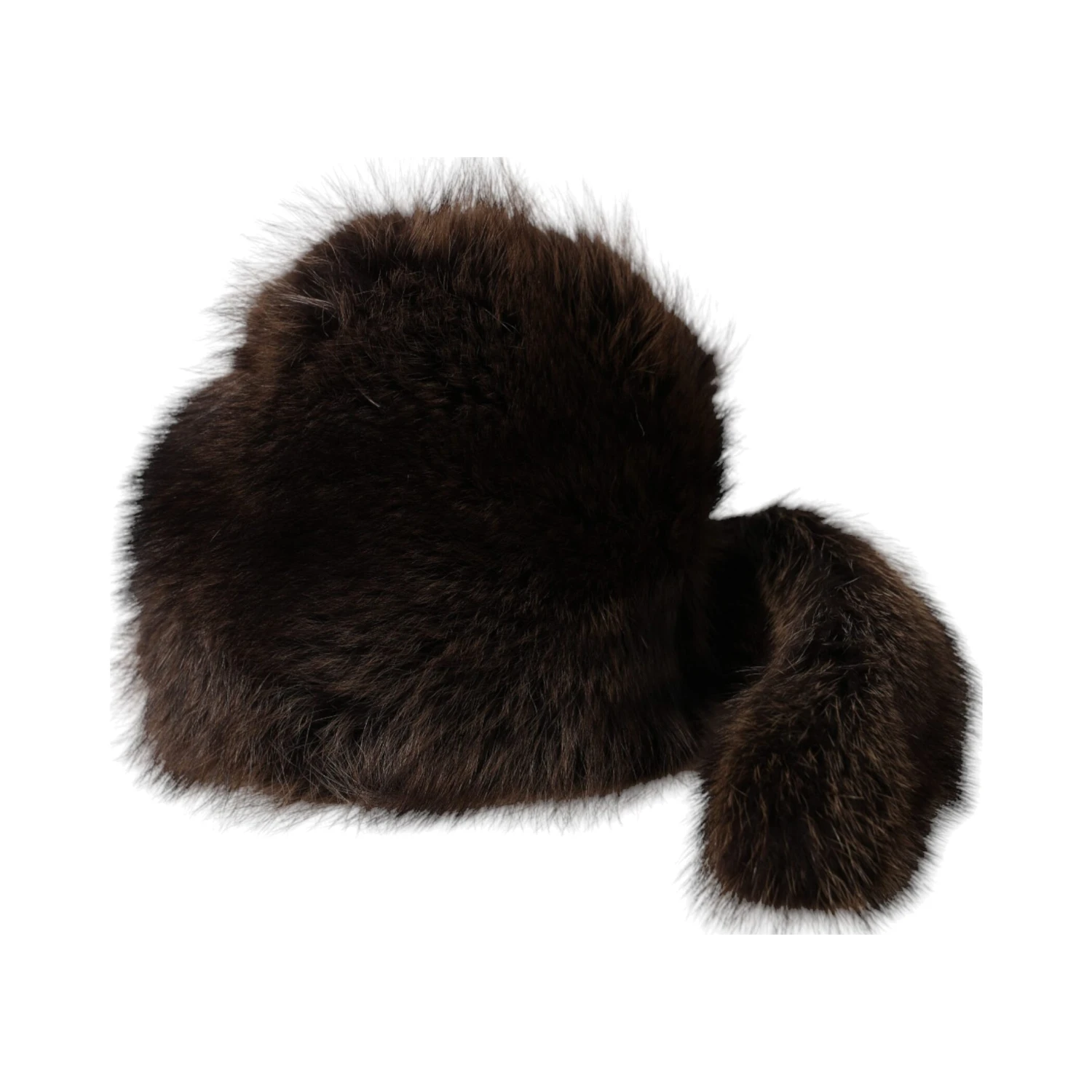 Women Brown Raccoon Fur Bucket Hat