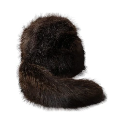 Women Brown Raccoon Fur Bucket Hat