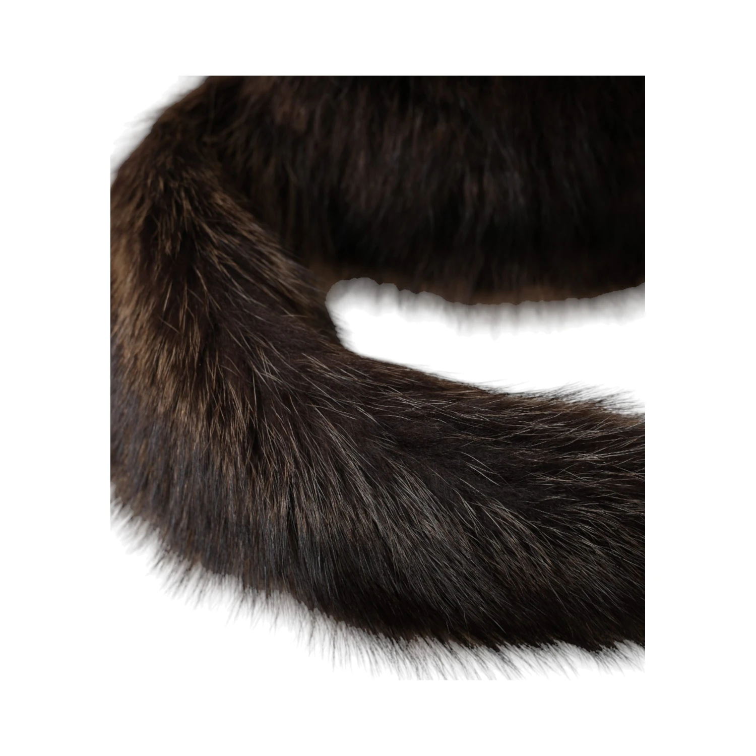 Women Brown Raccoon Fur Bucket Hat