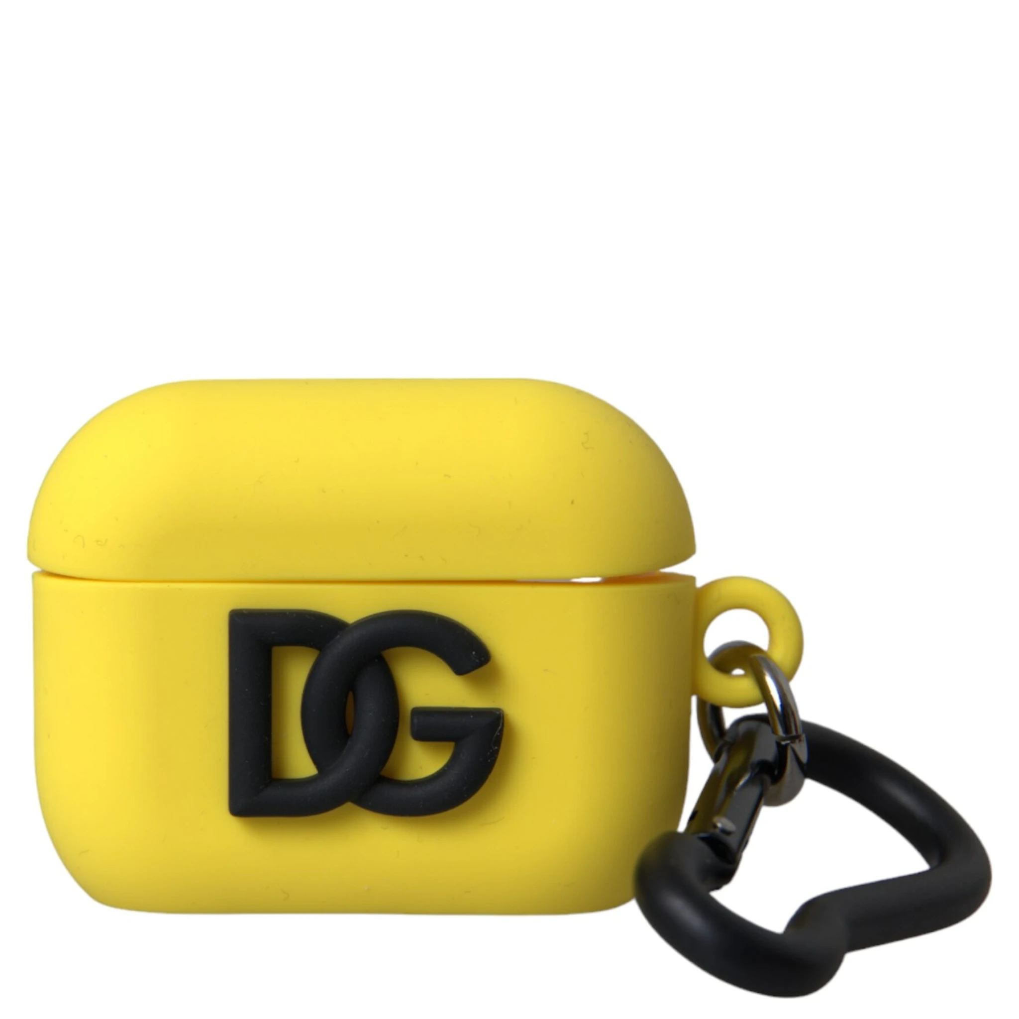 Yellow Silicone Logo Embossed Airpods Case
