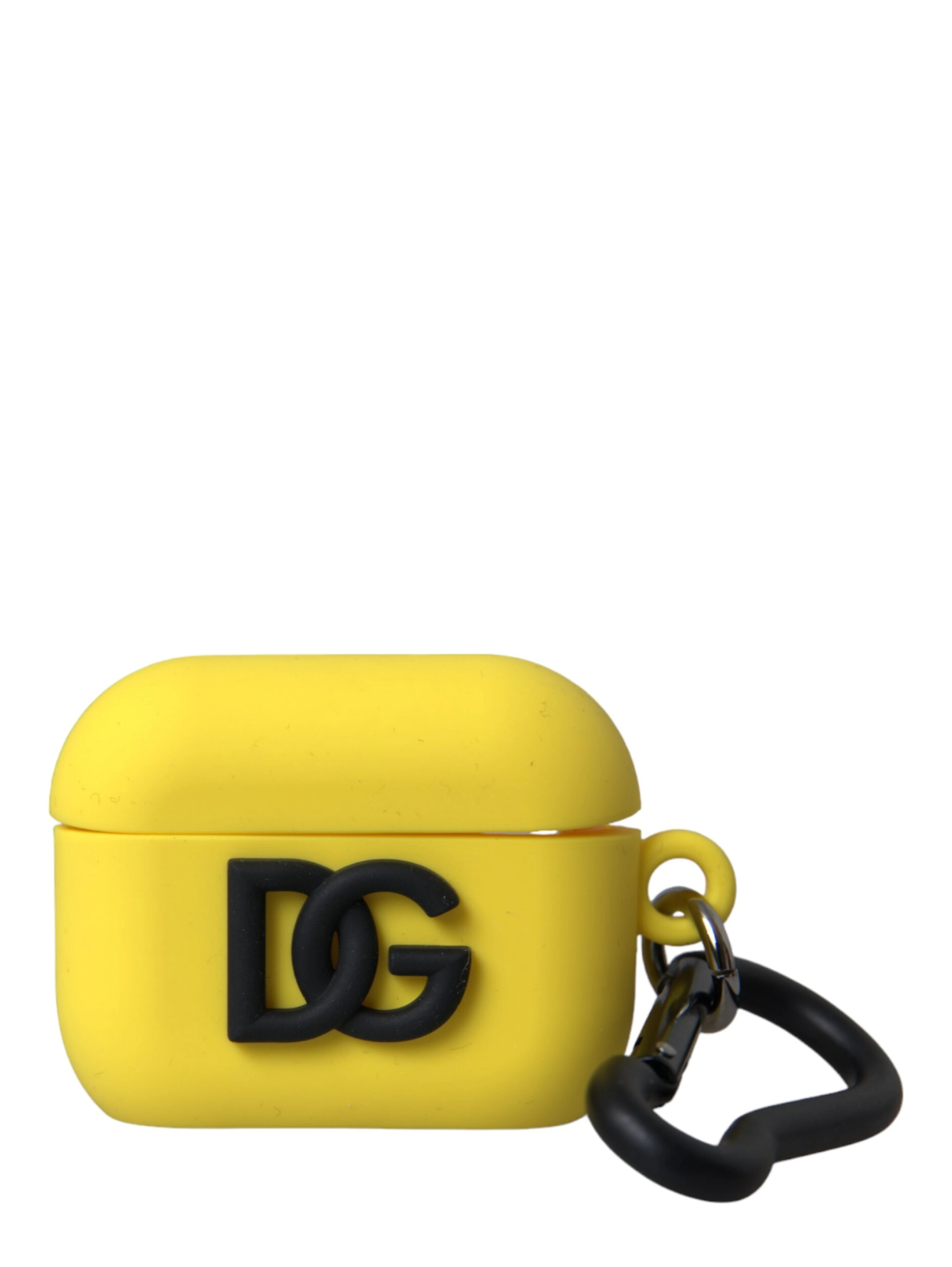 Yellow Silicone Logo Embossed Airpods Case
