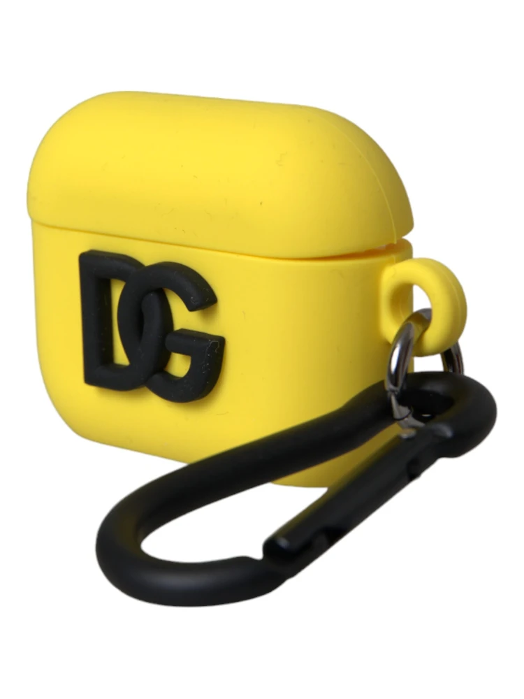 Yellow Silicone Logo Embossed Airpods Case alternative