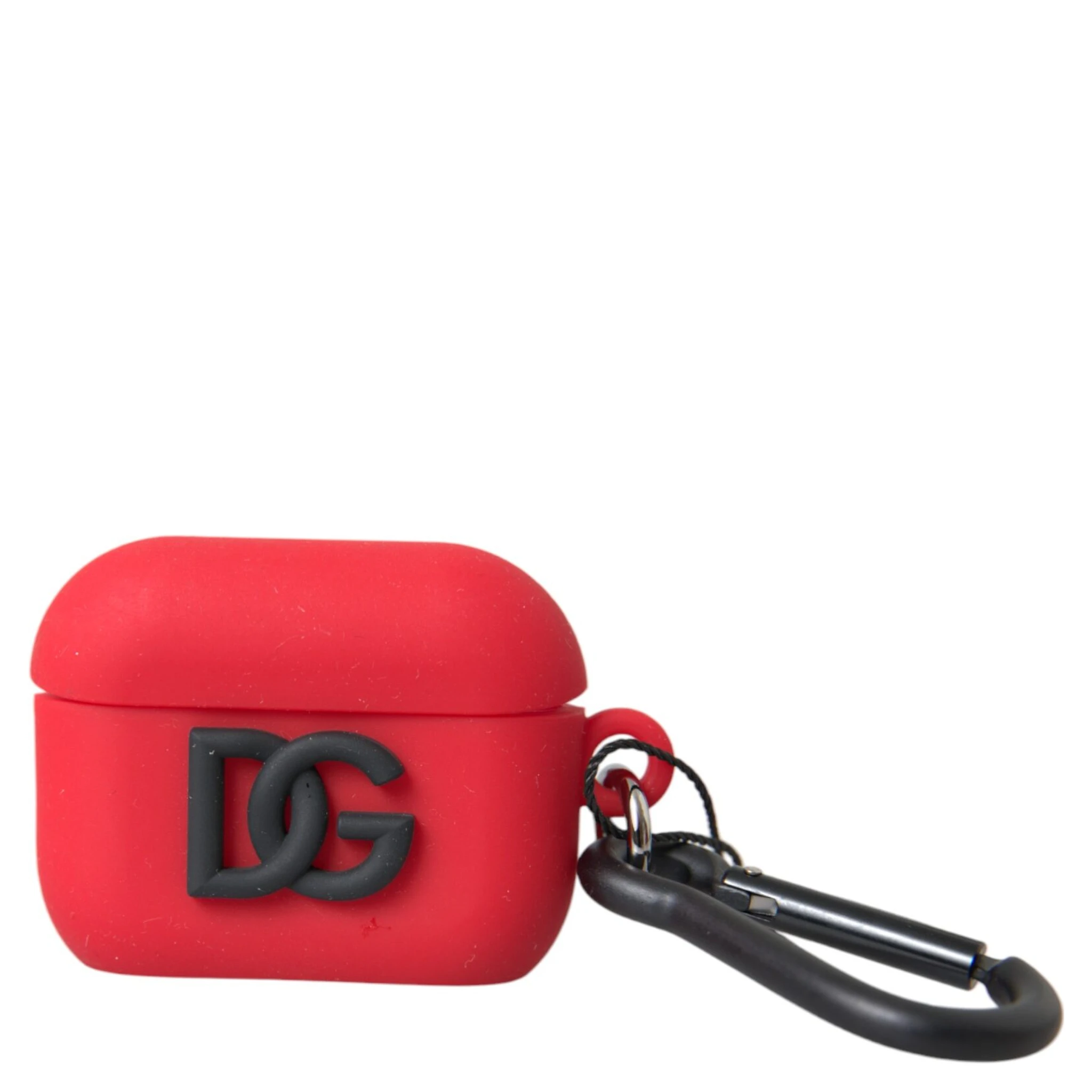 Red Silicone Rubber Logo Embossed Airpods Case