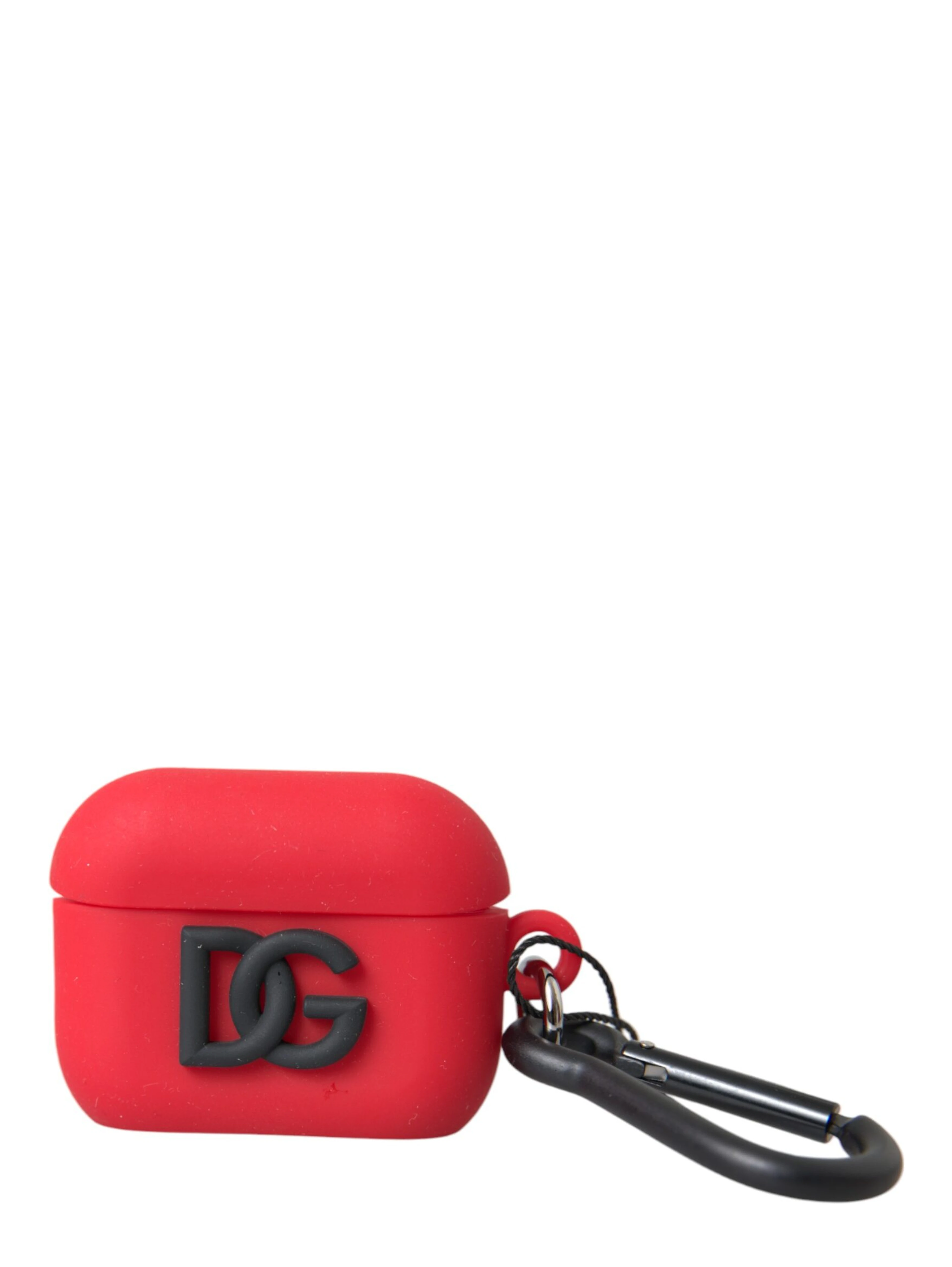 Red Silicone Rubber Logo Embossed Airpods Case