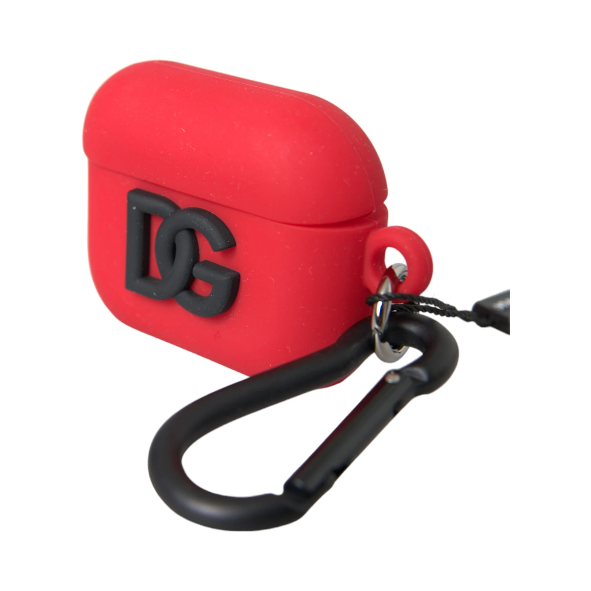 Red Silicone Rubber Logo Embossed Airpods Case