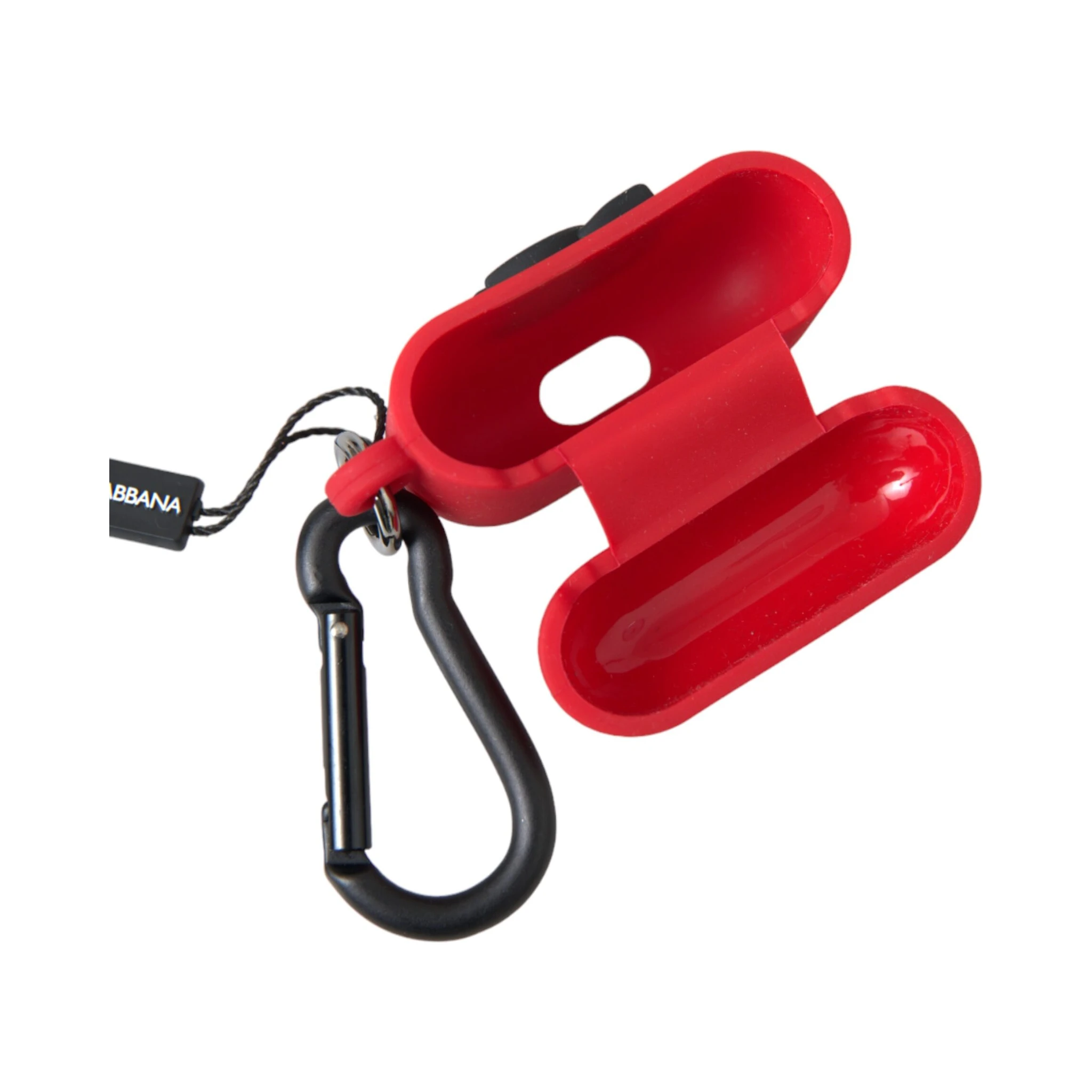 Red Silicone Rubber Logo Embossed Airpods Case