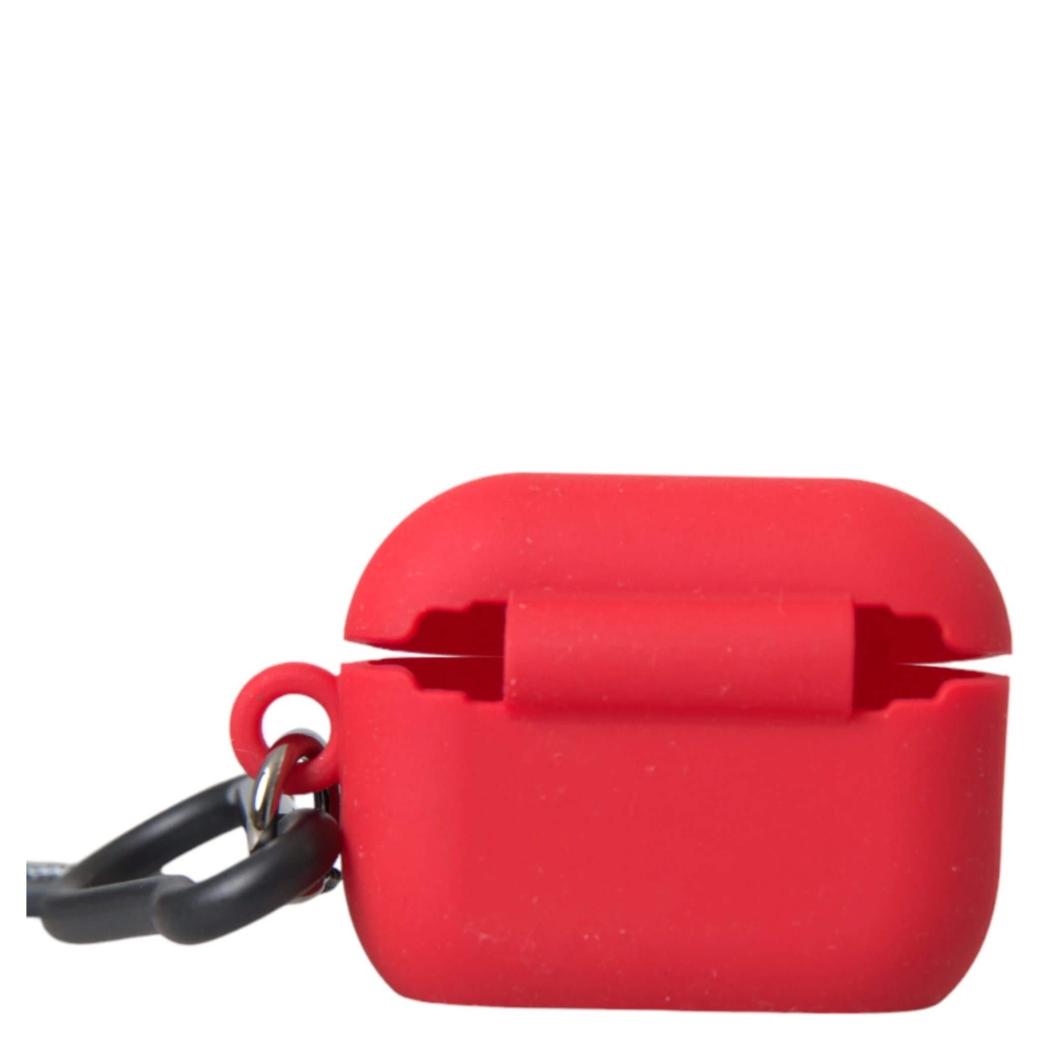 Red Silicone Rubber Logo Embossed Airpods Case
