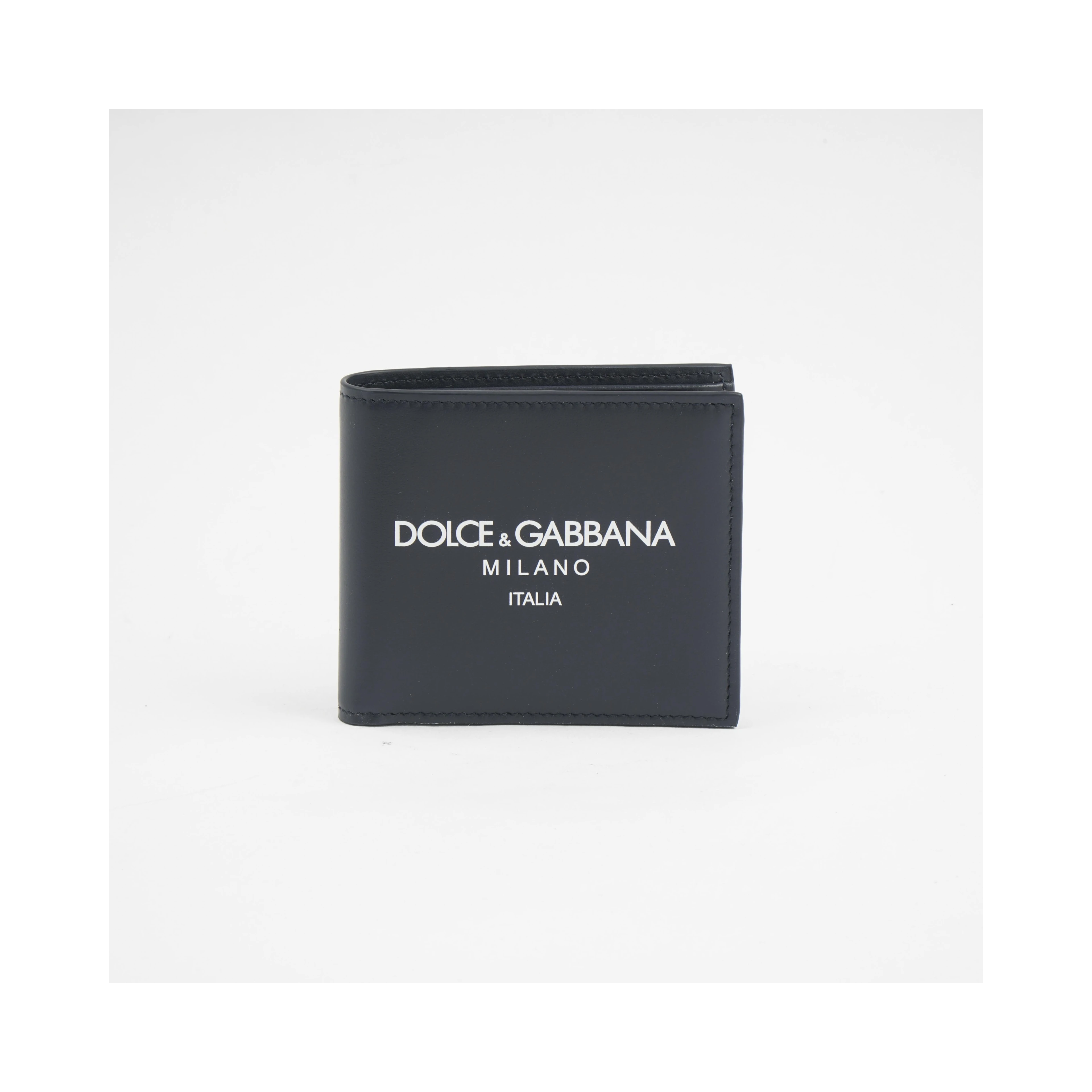Embossed-logo leather wallet