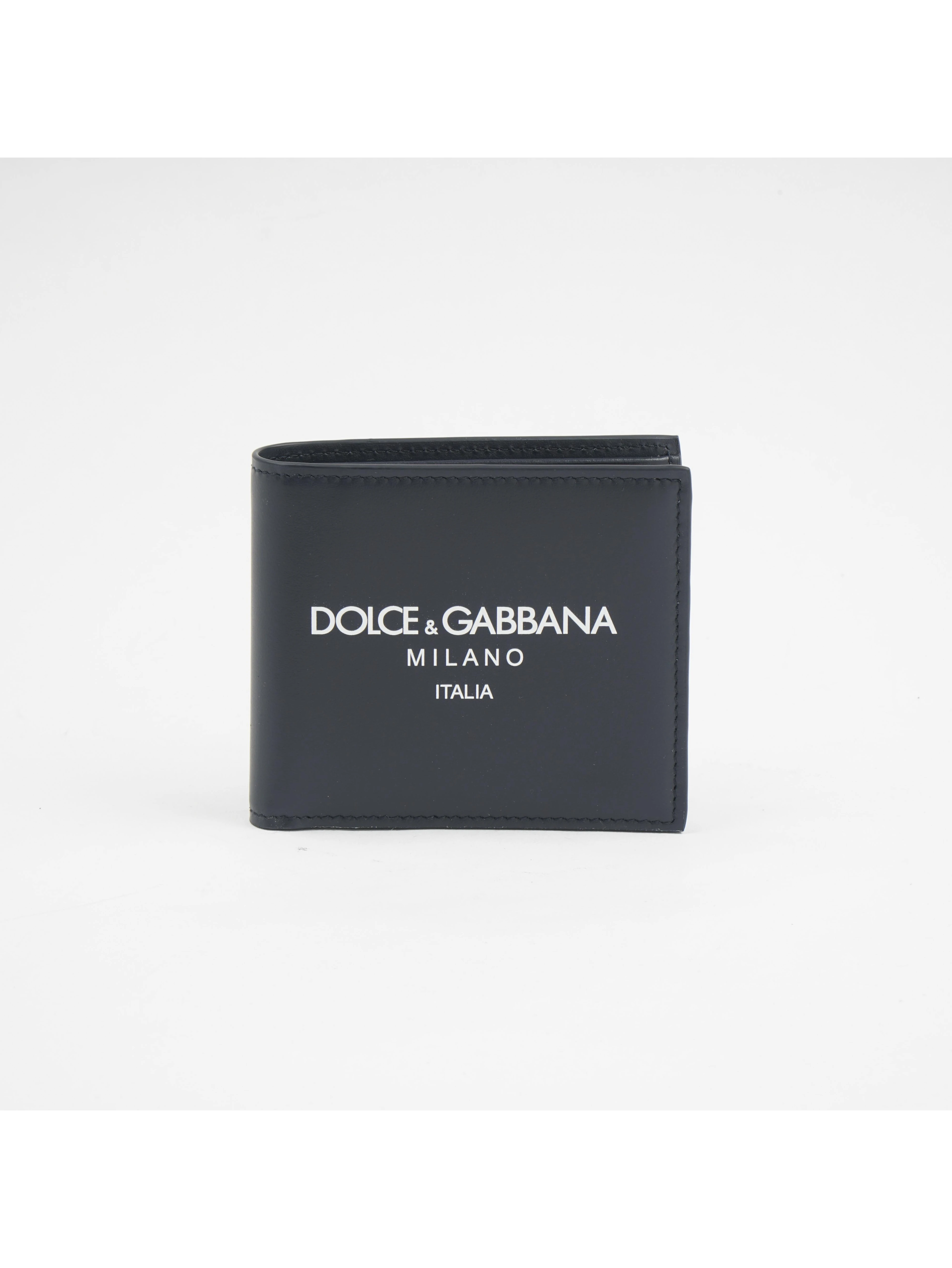 Embossed-logo leather wallet