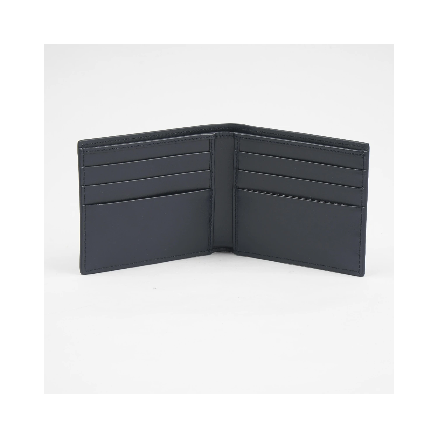 Embossed-logo leather wallet