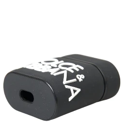 Black White Silicone Embossed Logo Airpods Case