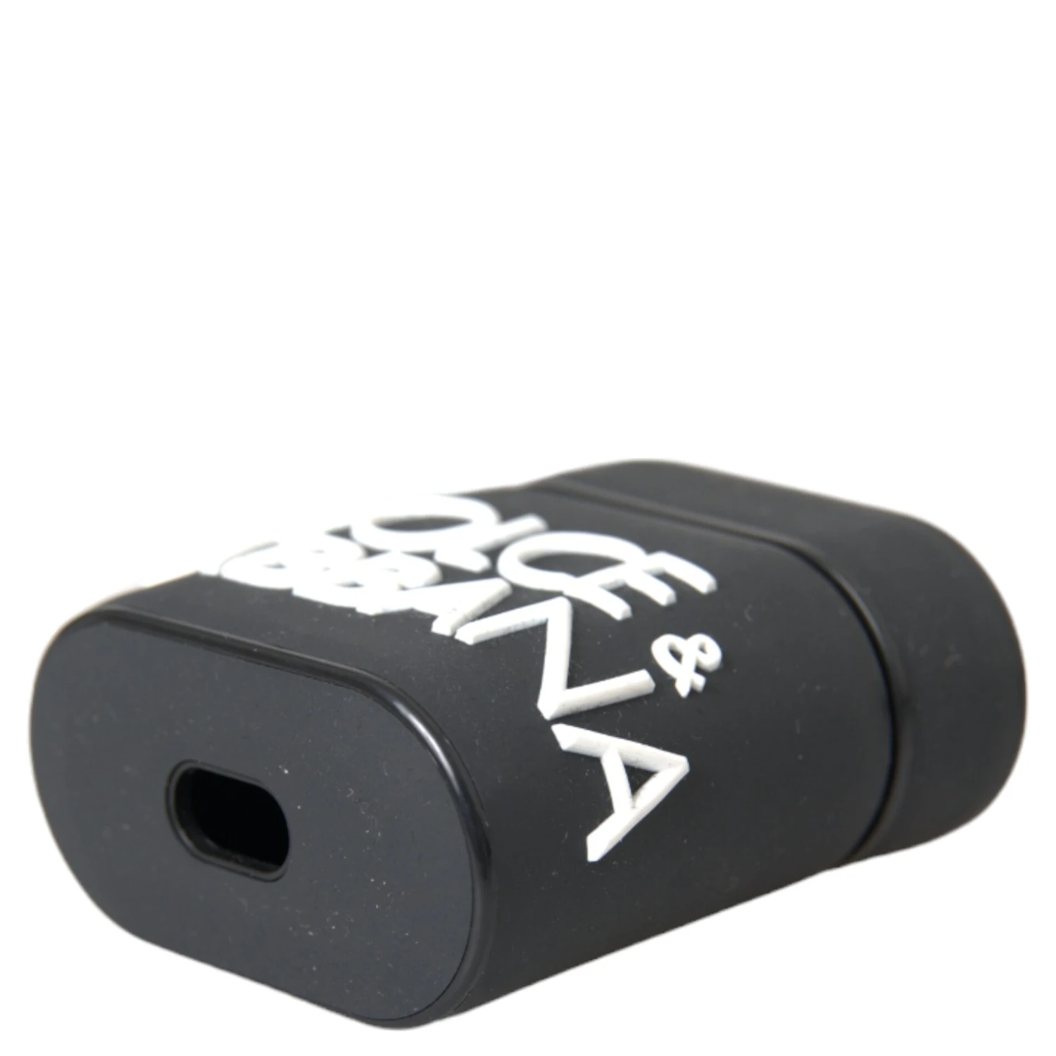 Black White Silicone Embossed Logo Airpods Case