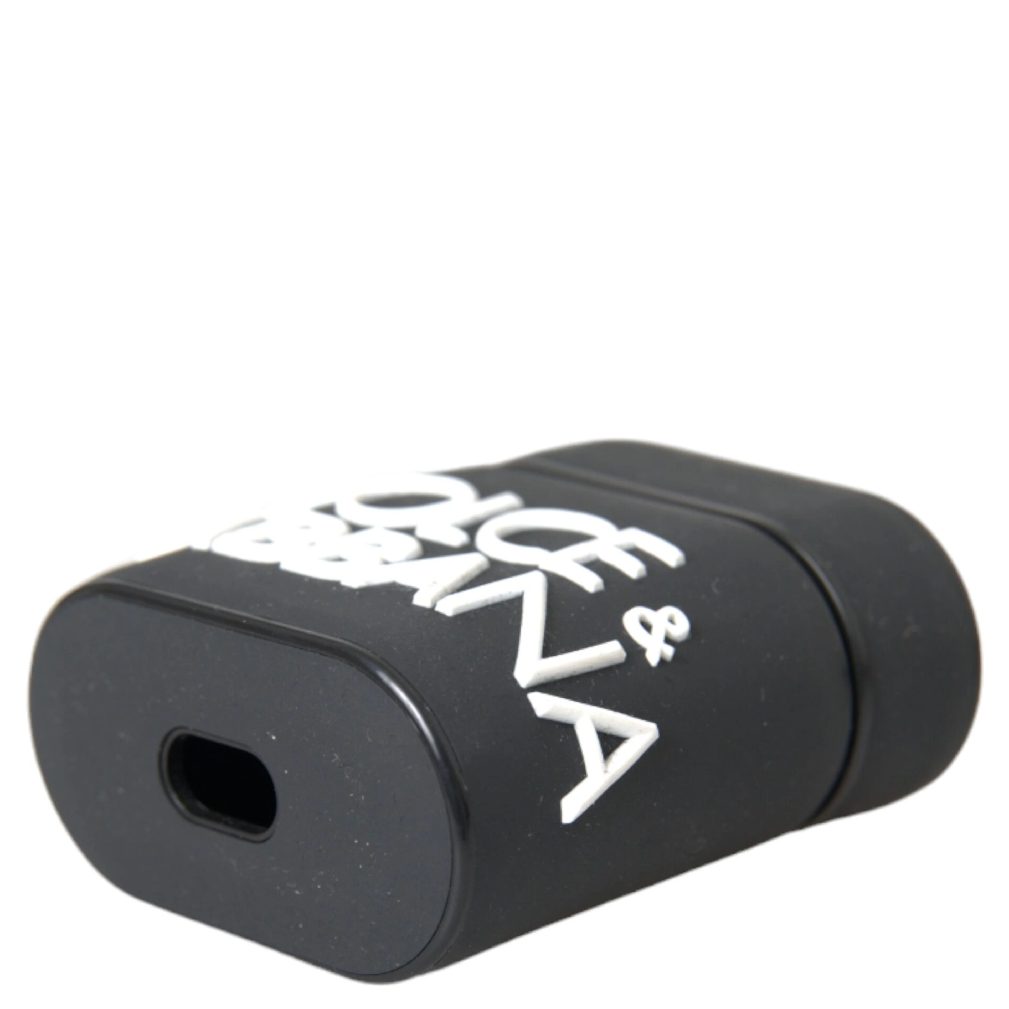 Black White Silicone Embossed Logo Airpods Case