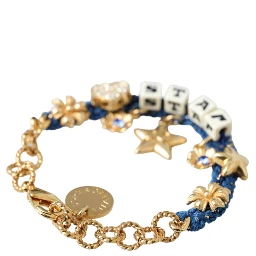 Gold Tone Brass Chain Star Fashion Bracelet
