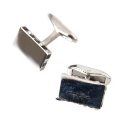Silver Plated Metal Brass Pin Men Cufflinks