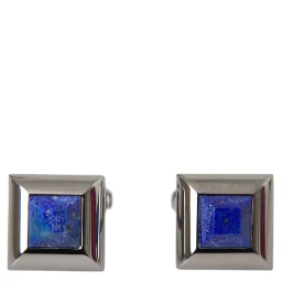 Silver Plated Brass Pin Crystal Cufflinks