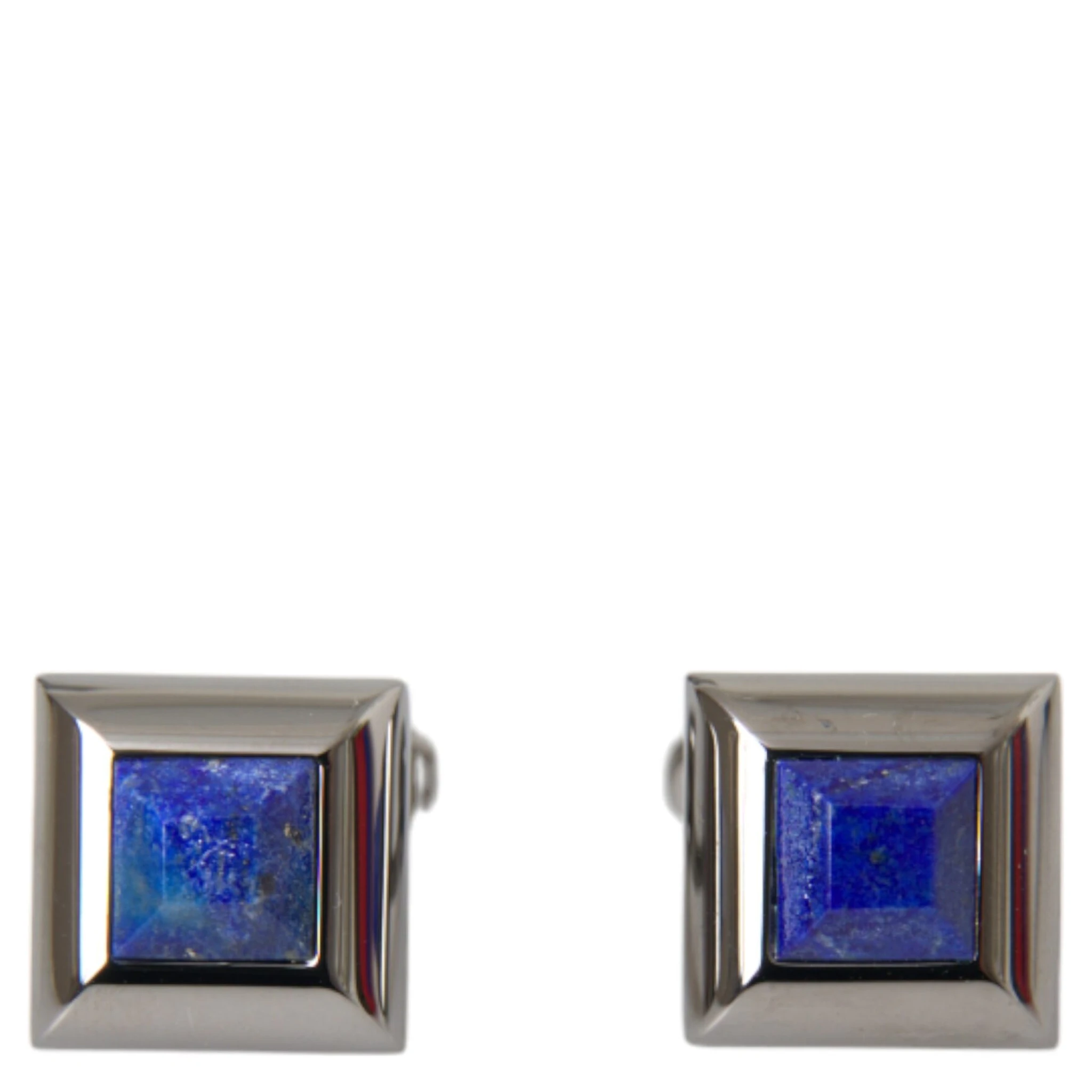 Silver Plated Brass Pin Crystal Cufflinks