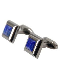 Silver Plated Brass Pin Crystal Cufflinks