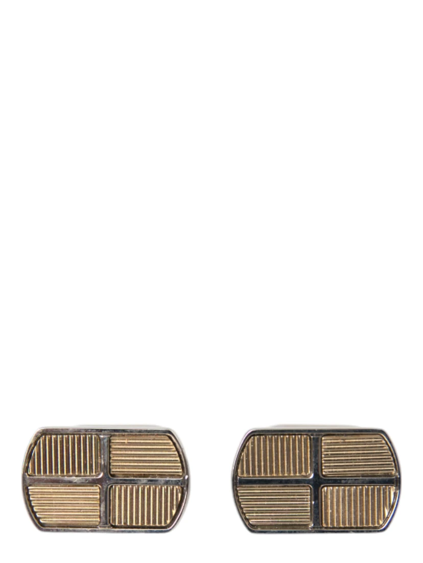 Silver Gold Plated Metal Brass Pin Cufflinks