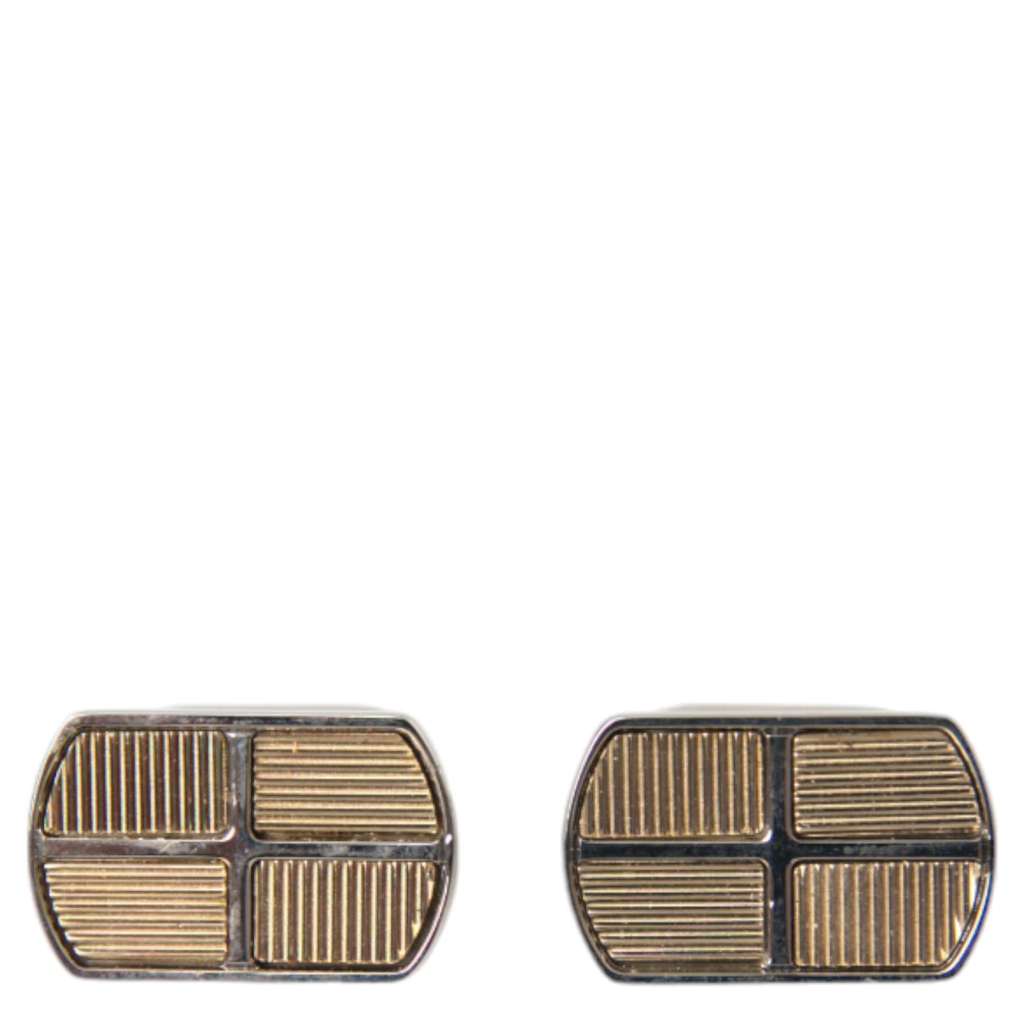 Silver Gold Plated Metal Brass Pin Cufflinks