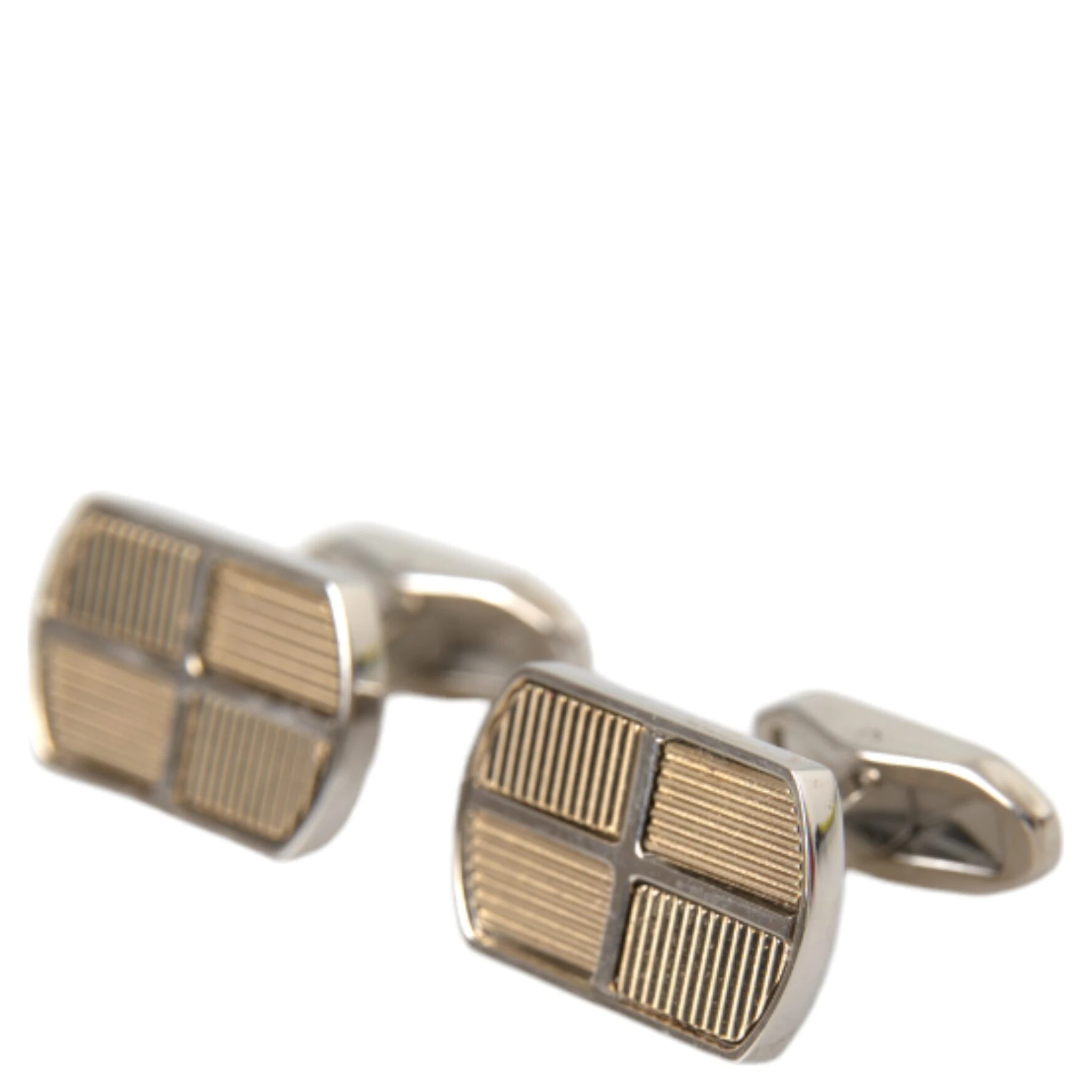 Silver Gold Plated Metal Brass Pin Cufflinks