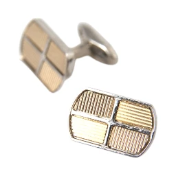 Silver Gold Plated Metal Brass Pin Cufflinks