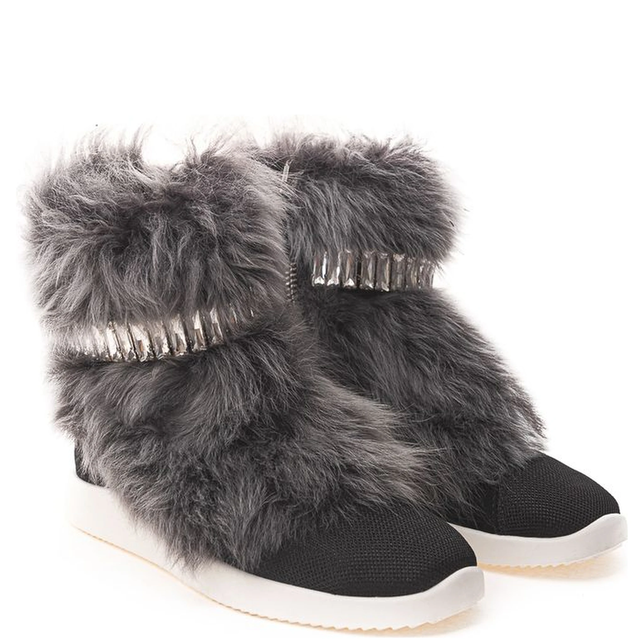 Black Neoprene Chunky Sneakers