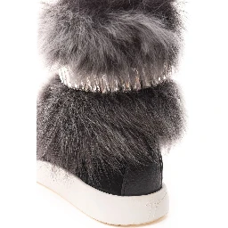 Black Neoprene Chunky Sneakers